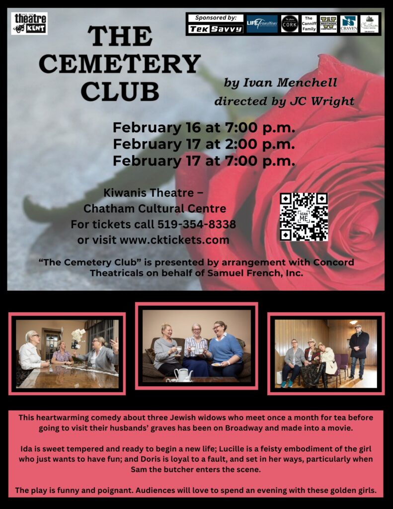 Poster advertising the performance of Theatre Kent's production of The Cemetery Club.